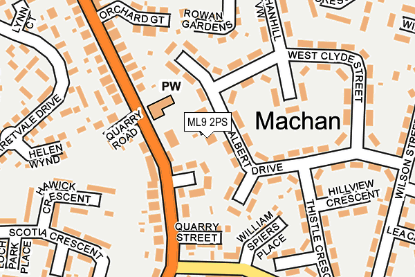 ML9 2PS map - OS OpenMap – Local (Ordnance Survey)