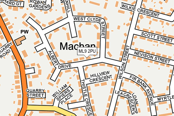 ML9 2PU map - OS OpenMap – Local (Ordnance Survey)