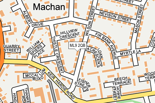 ML9 2QB map - OS OpenMap – Local (Ordnance Survey)