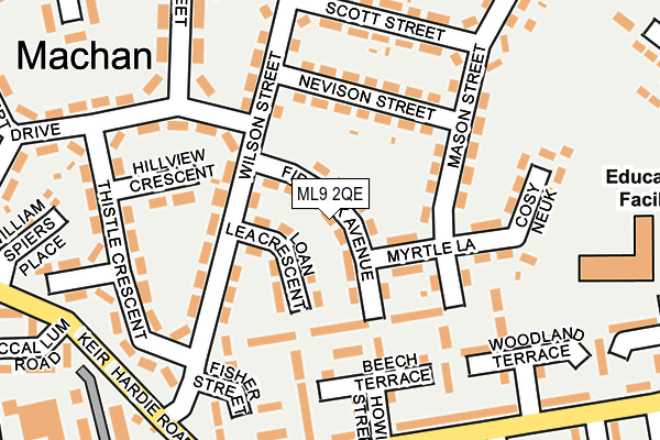 ML9 2QE map - OS OpenMap – Local (Ordnance Survey)