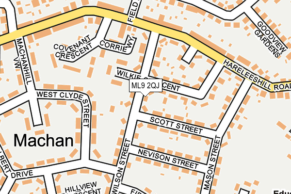 ML9 2QJ map - OS OpenMap – Local (Ordnance Survey)
