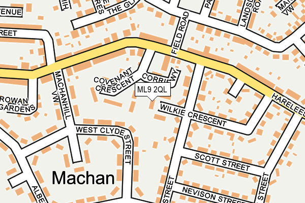 ML9 2QL map - OS OpenMap – Local (Ordnance Survey)
