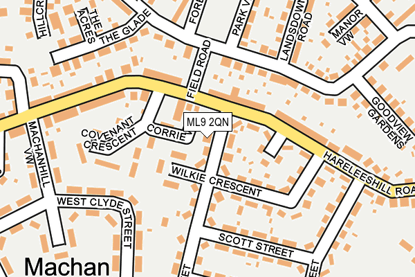 ML9 2QN map - OS OpenMap – Local (Ordnance Survey)