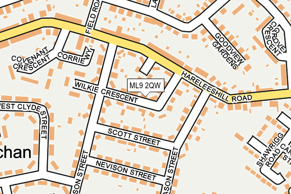 ML9 2QW map - OS OpenMap – Local (Ordnance Survey)