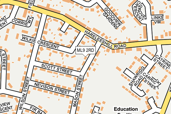 ML9 2RD map - OS OpenMap – Local (Ordnance Survey)