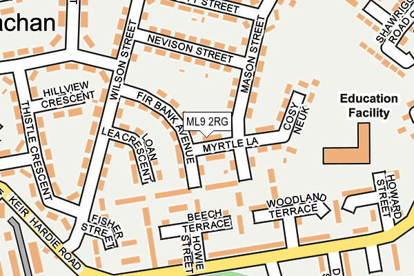 ML9 2RG map - OS OpenMap – Local (Ordnance Survey)