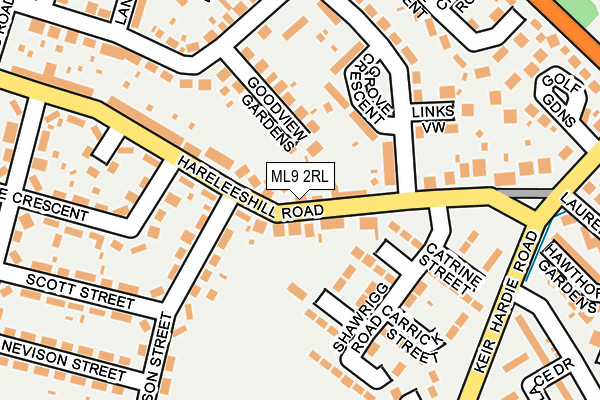 ML9 2RL map - OS OpenMap – Local (Ordnance Survey)