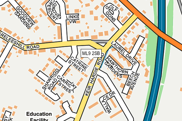 ML9 2SB map - OS OpenMap – Local (Ordnance Survey)