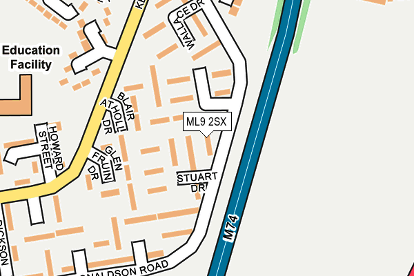 ML9 2SX map - OS OpenMap – Local (Ordnance Survey)