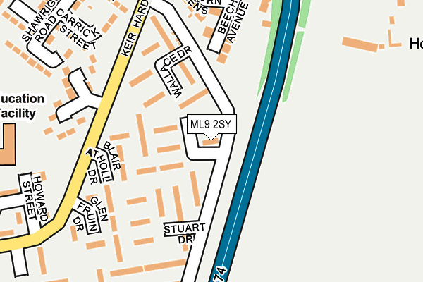 ML9 2SY map - OS OpenMap – Local (Ordnance Survey)