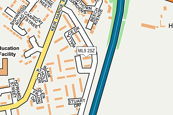 ML9 2SZ map - OS OpenMap – Local (Ordnance Survey)