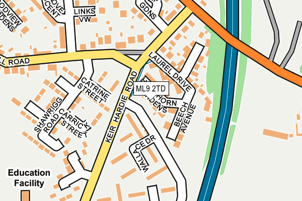 ML9 2TD map - OS OpenMap – Local (Ordnance Survey)