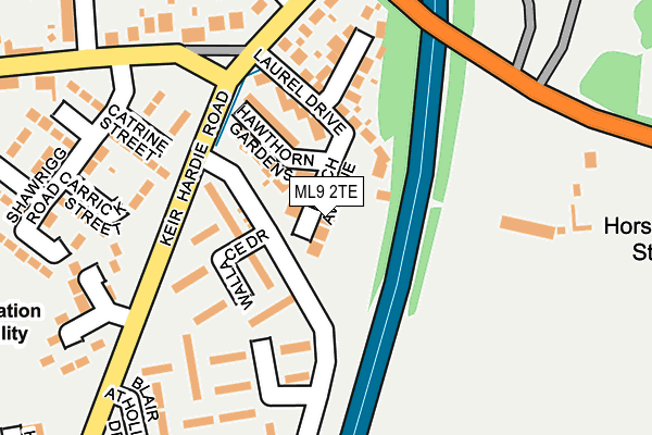 ML9 2TE map - OS OpenMap – Local (Ordnance Survey)