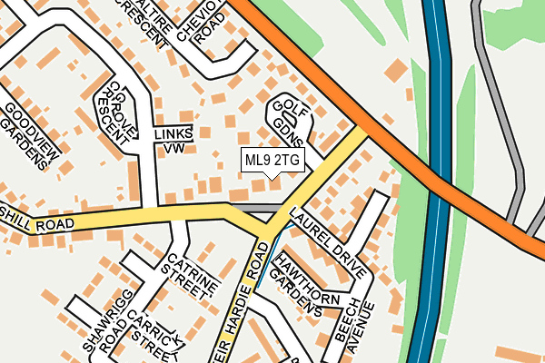 ML9 2TG map - OS OpenMap – Local (Ordnance Survey)
