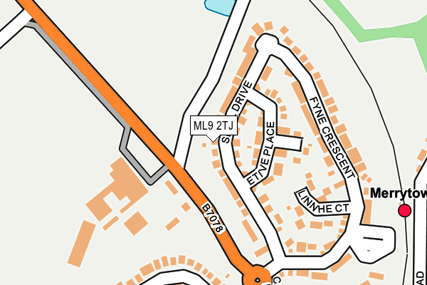 ML9 2TJ map - OS OpenMap – Local (Ordnance Survey)