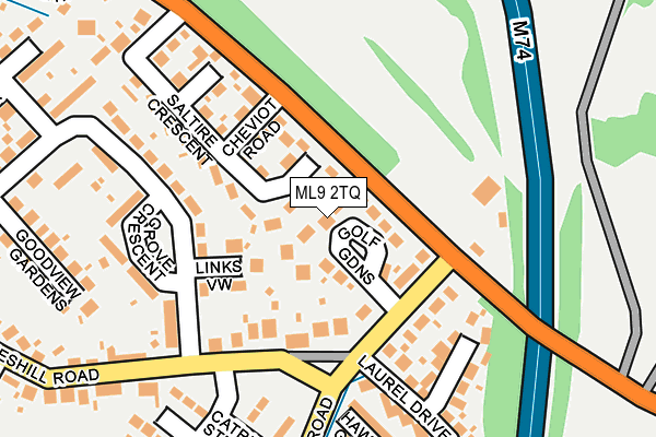 ML9 2TQ map - OS OpenMap – Local (Ordnance Survey)