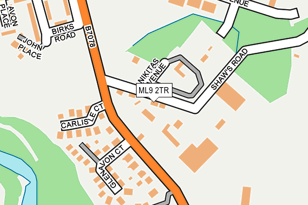 ML9 2TR map - OS OpenMap – Local (Ordnance Survey)