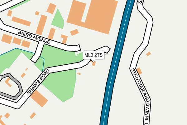 ML9 2TS map - OS OpenMap – Local (Ordnance Survey)