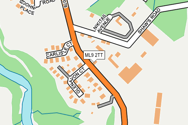 ML9 2TT map - OS OpenMap – Local (Ordnance Survey)