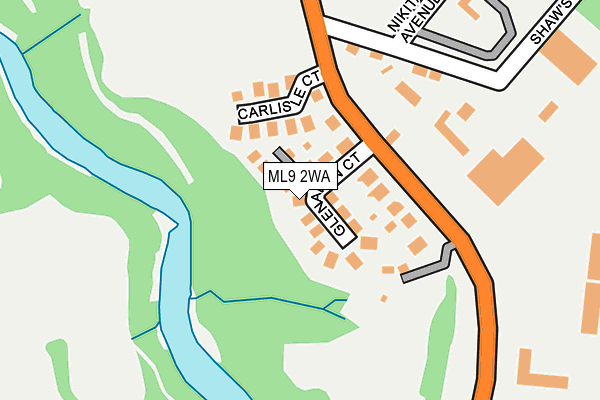 ML9 2WA map - OS OpenMap – Local (Ordnance Survey)