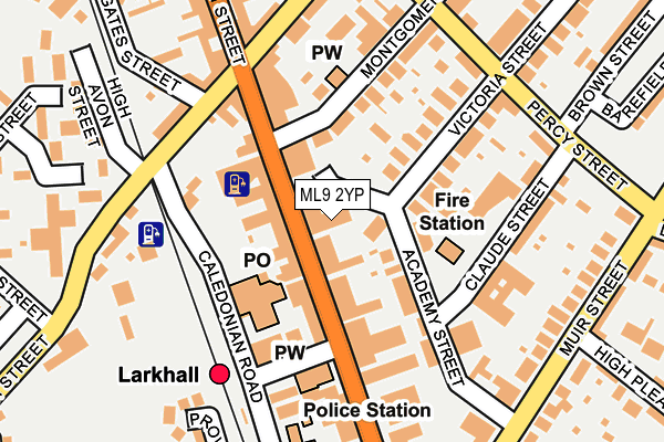 ML9 2YP map - OS OpenMap – Local (Ordnance Survey)