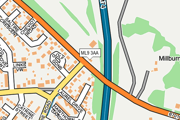 ML9 3AA map - OS OpenMap – Local (Ordnance Survey)
