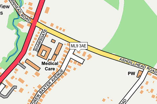 ML9 3AE map - OS OpenMap – Local (Ordnance Survey)