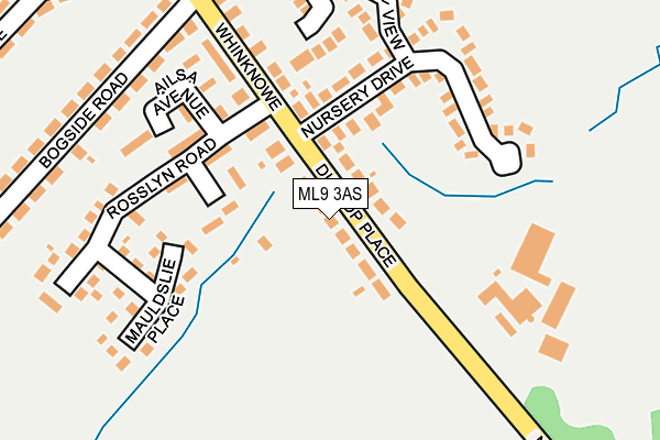ML9 3AS map - OS OpenMap – Local (Ordnance Survey)