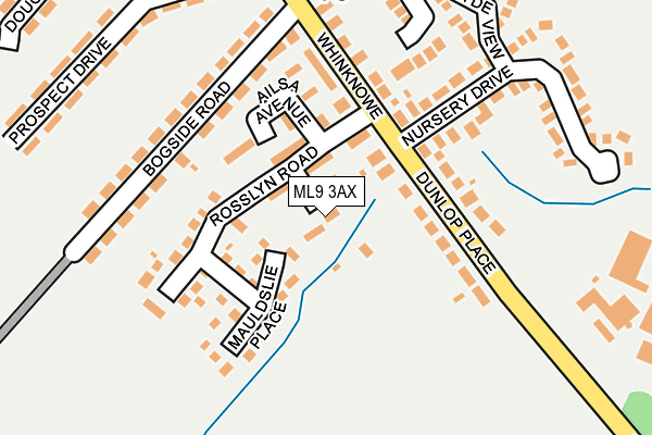 ML9 3AX map - OS OpenMap – Local (Ordnance Survey)