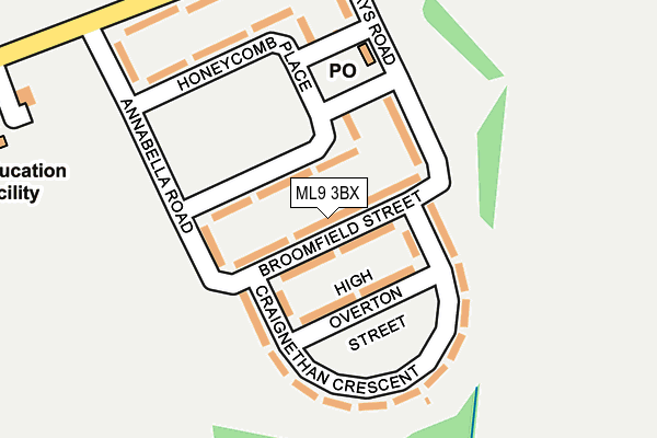 ML9 3BX map - OS OpenMap – Local (Ordnance Survey)