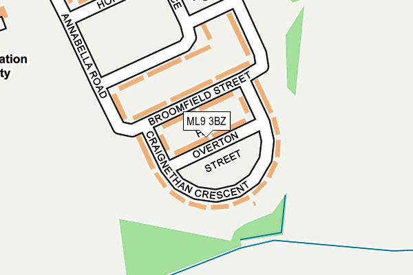 ML9 3BZ map - OS OpenMap – Local (Ordnance Survey)