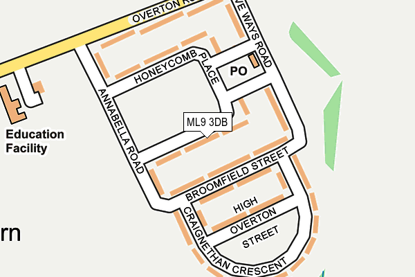 ML9 3DB map - OS OpenMap – Local (Ordnance Survey)