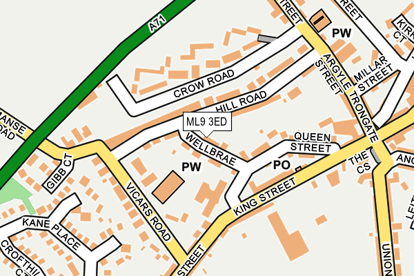 ML9 3ED map - OS OpenMap – Local (Ordnance Survey)