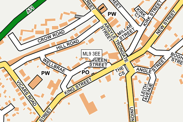 ML9 3EE map - OS OpenMap – Local (Ordnance Survey)