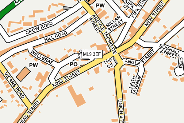 ML9 3EF map - OS OpenMap – Local (Ordnance Survey)