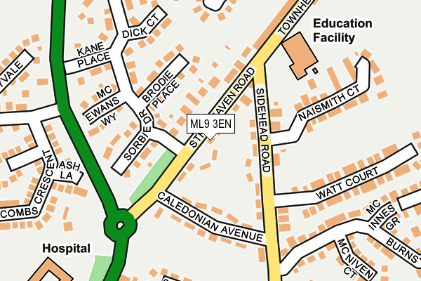 ML9 3EN map - OS OpenMap – Local (Ordnance Survey)