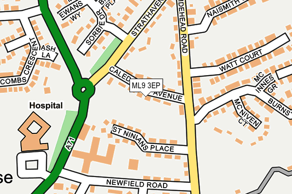 ML9 3EP map - OS OpenMap – Local (Ordnance Survey)