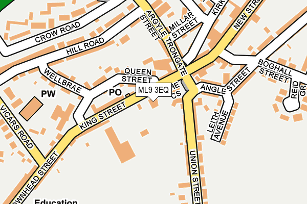 ML9 3EQ map - OS OpenMap – Local (Ordnance Survey)