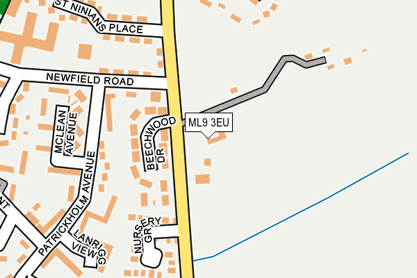ML9 3EU map - OS OpenMap – Local (Ordnance Survey)