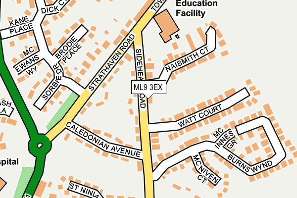 ML9 3EX map - OS OpenMap – Local (Ordnance Survey)