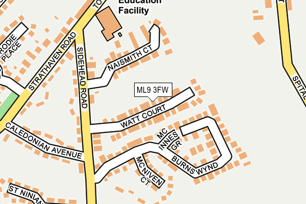 ML9 3FW map - OS OpenMap – Local (Ordnance Survey)