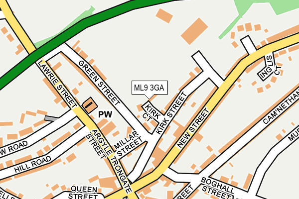 ML9 3GA map - OS OpenMap – Local (Ordnance Survey)