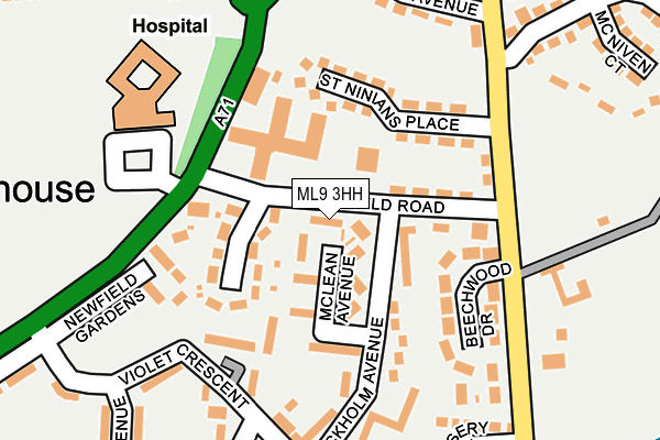ML9 3HH map - OS OpenMap – Local (Ordnance Survey)