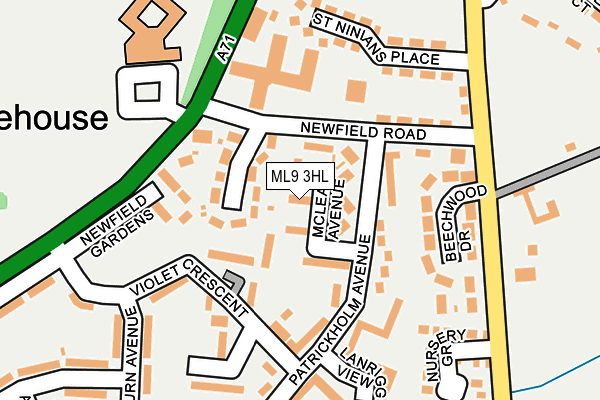 ML9 3HL map - OS OpenMap – Local (Ordnance Survey)
