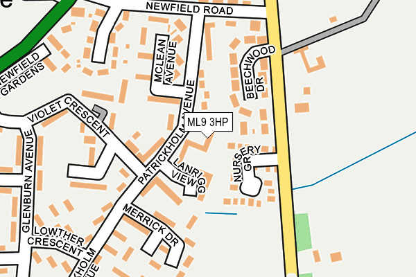 ML9 3HP map - OS OpenMap – Local (Ordnance Survey)