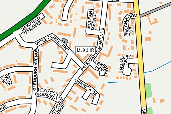 ML9 3HR map - OS OpenMap – Local (Ordnance Survey)