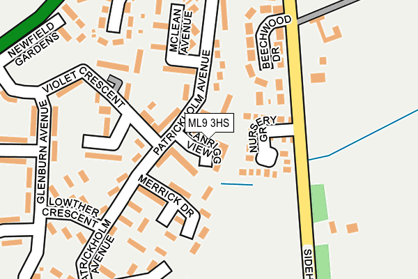 ML9 3HS map - OS OpenMap – Local (Ordnance Survey)