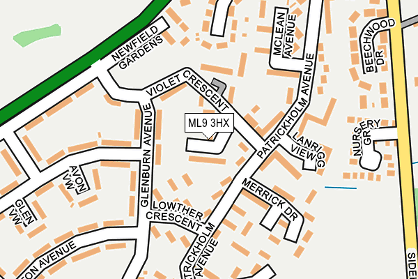 ML9 3HX map - OS OpenMap – Local (Ordnance Survey)