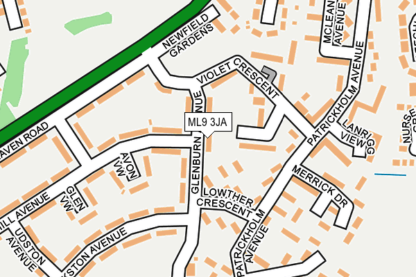 ML9 3JA map - OS OpenMap – Local (Ordnance Survey)