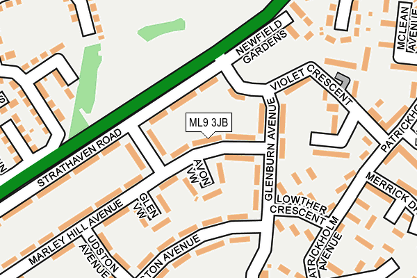 ML9 3JB map - OS OpenMap – Local (Ordnance Survey)